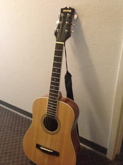 Acoustic guitar with capo for $100 1