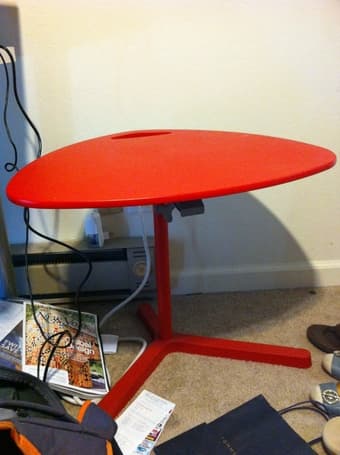 small red adjustable table $7 1