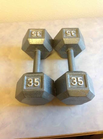 Dumbbells. 35 lbs and 25 lbs - $50 1