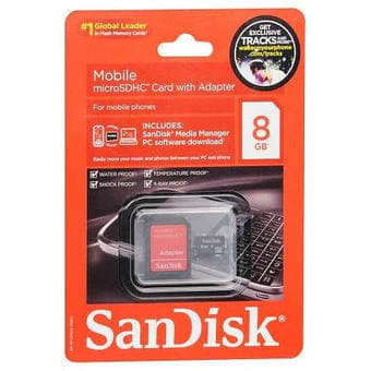 SanDisk Mobile MicroSDHC Card with Adapter $15 2