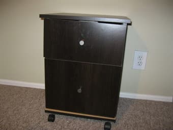 Small dresser with two drawers ,black, $45 1