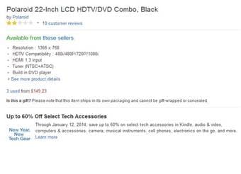 22 inch TV (Monitor) $ 80 3
