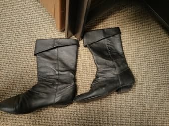 Chinese Laundry Black leather boots for sale ($10) 1