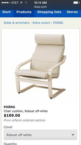 IKEA Poang chair and footstool 3