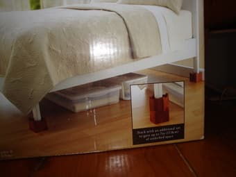 4 wood bed risers, excellent condition - $15 2