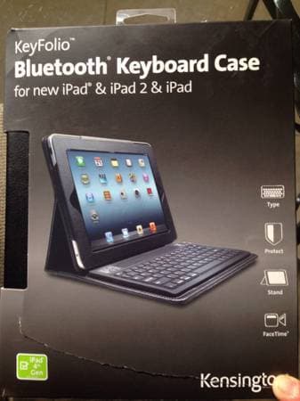 iPad bluetooth keyboard and leather case combo - $55 2