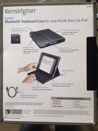 iPad bluetooth keyboard and leather case combo - $55 3