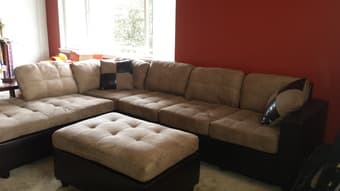 Microfiber 3 piece sectional - $650 3