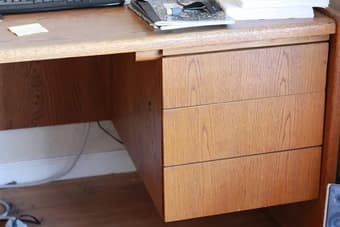 Solid wood desk -- $60 2