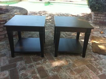 2 mahogany side tables 1