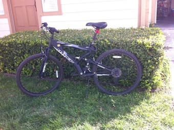 26" Hyper Havoc Full Suspension Men's Mountain Bike, Black - $100 1
