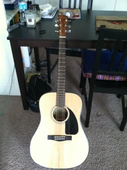 Fender DG-8S acoustic guitar + (a ton of) accessories for $180 3