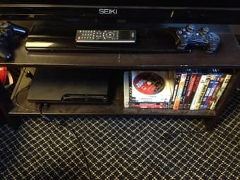 Selling Mini-Fridge, TV Stand, and Office Chair 2