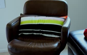 SALE: Excellent Macy's Brown Leather Office Chair 2