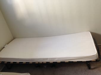 Linon Home Decor Luxor Folding Bed with Memory Foam, almost new, $60 3