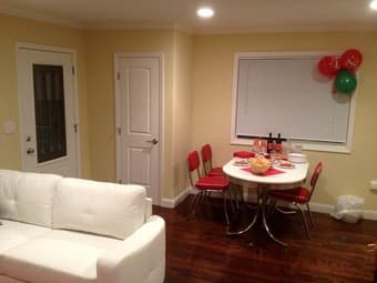 cool Dining combo, 4 chairs, red-chrome-white 1