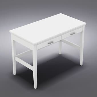 Crate & Barrel Paterson White Desk $120 / IKEA bookcase(2x4) $60 3