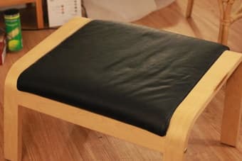 MOVE-OUT SALE! IKEA extendable futon, stool, ottomans, footrest, shelf 3
