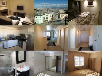 $1800 / FURNISHED, PANORAMIC VIEW 1BR in 2BR / 2 Ba apartment (in SF) 1
