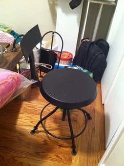 World Market modern iron swivel chair 2