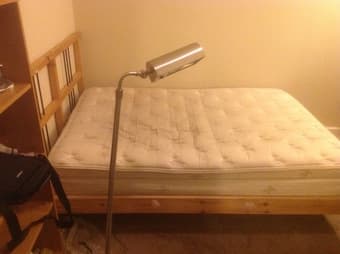 Cheap sale:queen size bed frame and mattress - $110 1