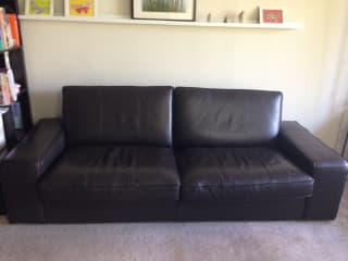 Leather sofa (Ikea Kivik) - U$ 200.00 1