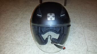 Sparx open face helmet, black, small - $50 obo 1