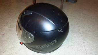 Sparx open face helmet, black, small - $50 obo 3