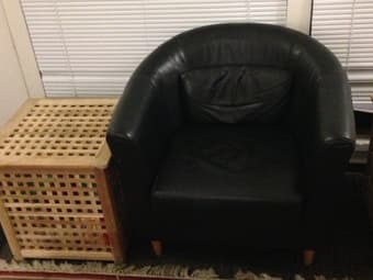 BLACK ARMCHAIR 1