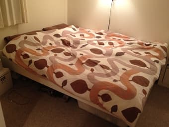 IKEA bed with mattress, queen size - $350 1