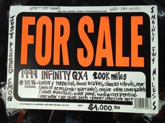 1999 QX4 Infiniti SUV - great condition! White 1