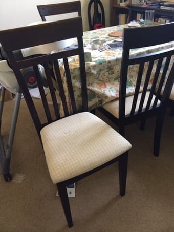 Four padded dining chairs $60 Obo 1