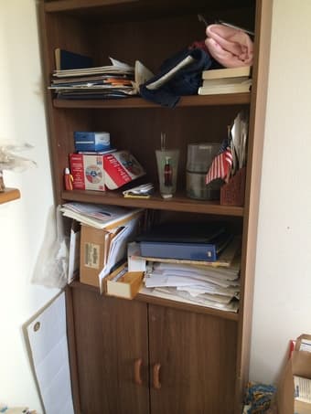 Bookshelf with enclosed two shelves $20 1