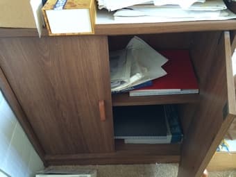 Bookshelf with enclosed two shelves $20 2