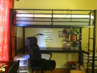 Twin Loft Bed Over Workstation $170 OBO 2