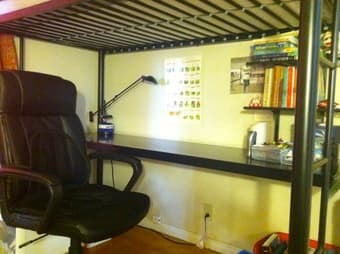 Twin Loft Bed Over Workstation $170 OBO 3