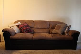 Moving sale - sofa, bed, topper, chairs, lamp, microwave, cleaner,... 1