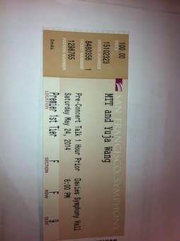 3 Yuja Wang Tickets at San Francisco Symphony, Saturday May 24th 1