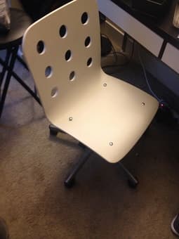 white ikea desk chair - $20 1