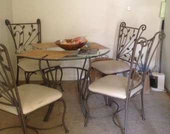 For sale - lovely glass-top dining table - only $50 1