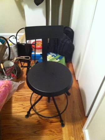 World Market Modern Iron Swivel Chair - $40 2