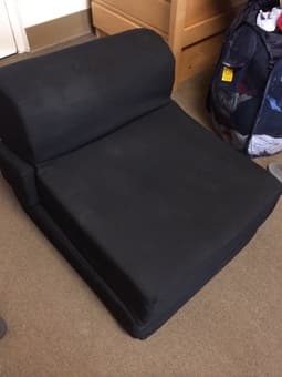 Futon couch chair thing, $20, willing to negotiate 1