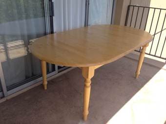 Extendable Dining table, Solid Maple, Excellent Condition - $80 1