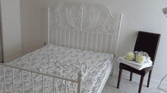 Ikea bed frame and bed base ($100) 1