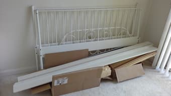 Ikea bed frame and bed base ($100) 2