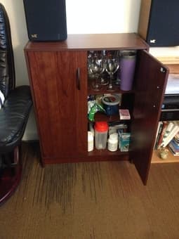 3-shelf doored cabinet $50 1