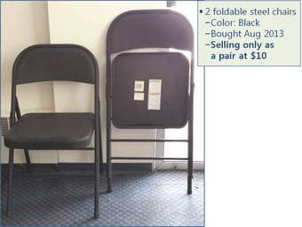 [Sell] Chairs, Barbell with weight, Mirror, (laundry)Basket 1