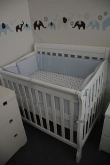 4 in 1 Aden Convertible Mini Crib (White) 2