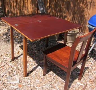 Foldable dining table w/ 2 chairs $70 OBO 1