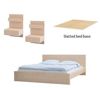IKEA Malm Bed Frame + Nighstands 2